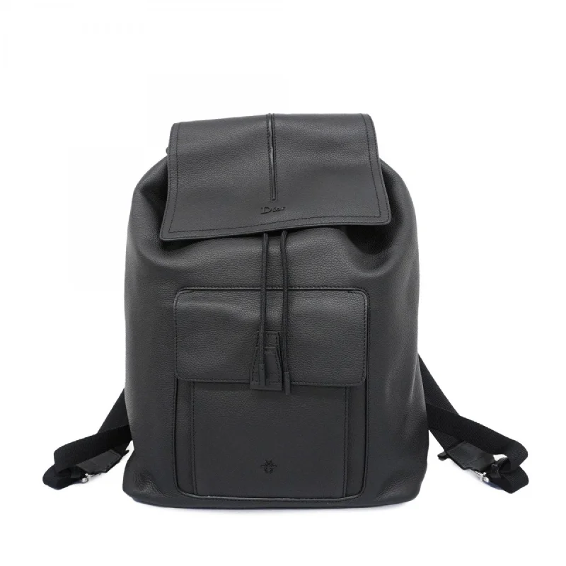 Christian Dior Backpack/Daypack Bee Leather Black Men's Women's