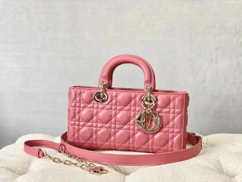 Christian Dior Lady D-Joy Bag Pink Handbags, 26cm