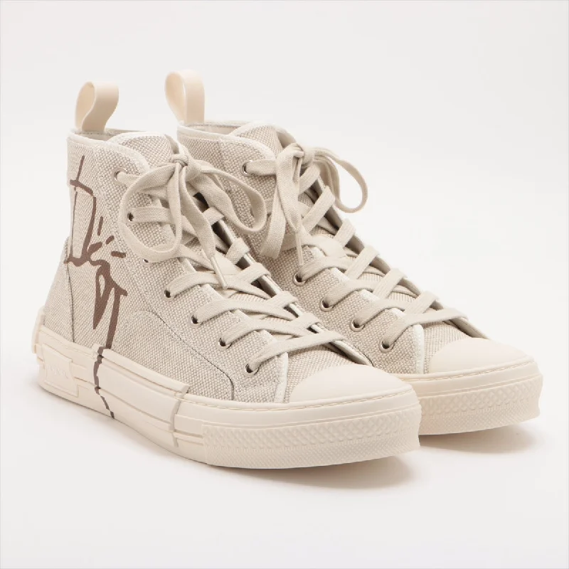 Dior Fabric High-Cut Sneaker 40 Men Beige LS1121