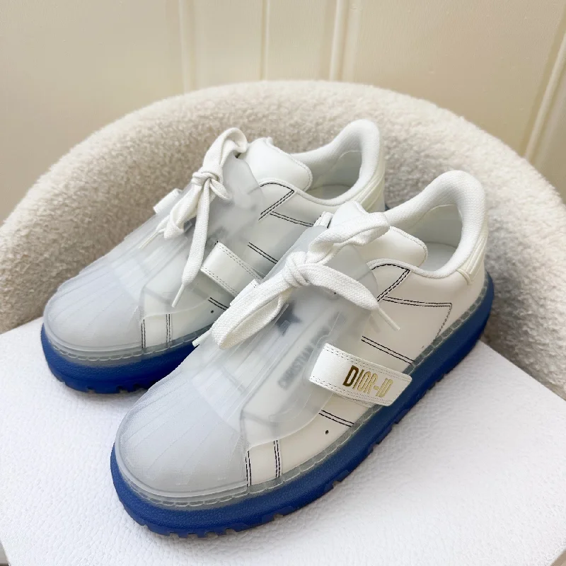 Dior Dior-ID Sneakers in White and Blue Sz 37