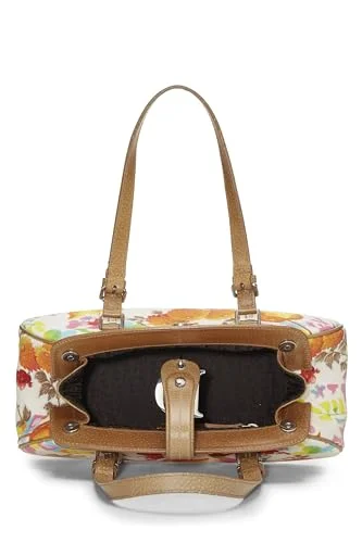 Dior,  Multicolor Floral Canvas Handbag, Multi