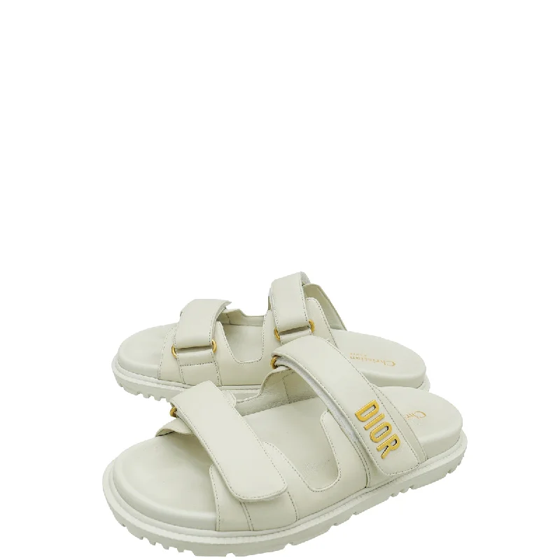 Christian Dior Cream Dioract Sandal 39