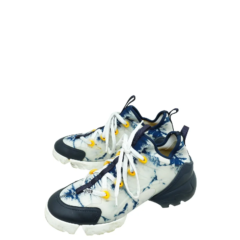 Christian Dior Navy Blue Printed Technical D-Connect Sneaker 39.5