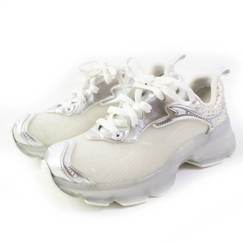 Christian Dior sneakers KCK337LRU46W37 Leather rubber White Silver DIOR VIBE Women 37 Used