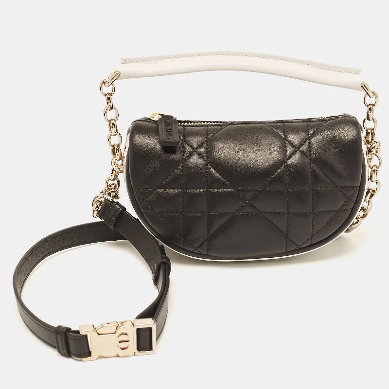 Dior Black Cannage Leather Micro Vibe Hobo