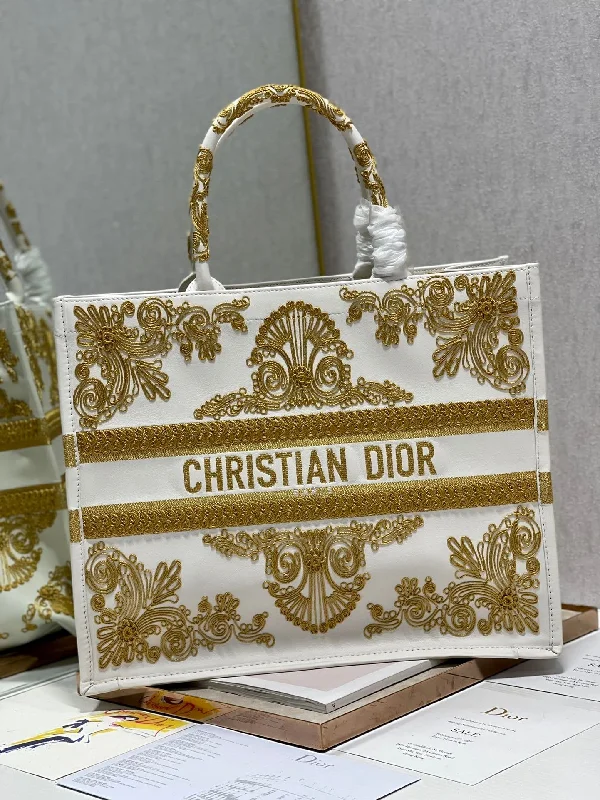 Christian Dior Large Book Tote Gold