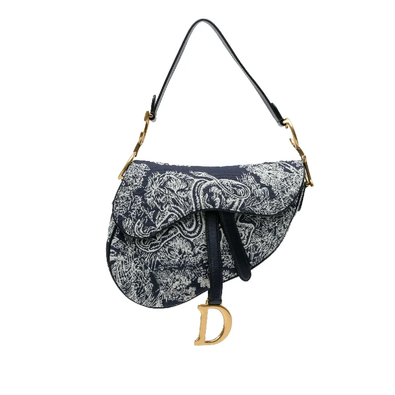 Dior Medium Toile De Jouy Saddle (SHG-WL6qra)