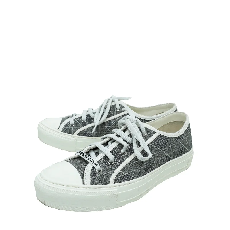 Christian Dior Bicolor Cotton Cannage Walk'n'dior Sneaker 40