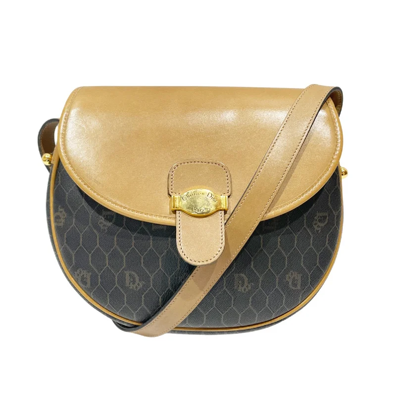 Christian Dior Shoulder Bag Honeycomb Pattern Logo Plate Crossbody Vintage Women's 20505071