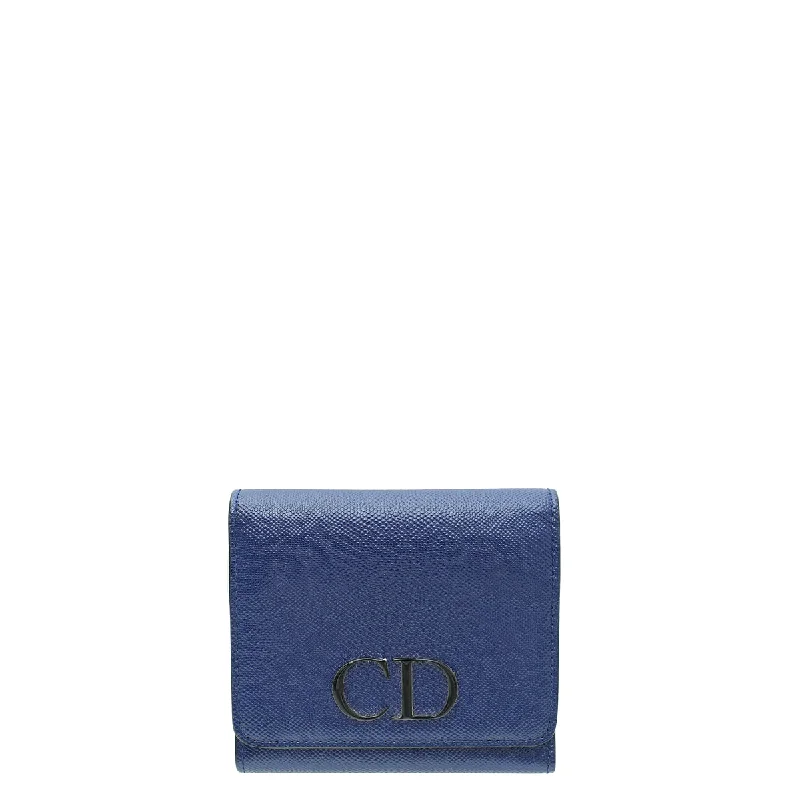 Christian Dior Navy Blue Mania Compact Wallet