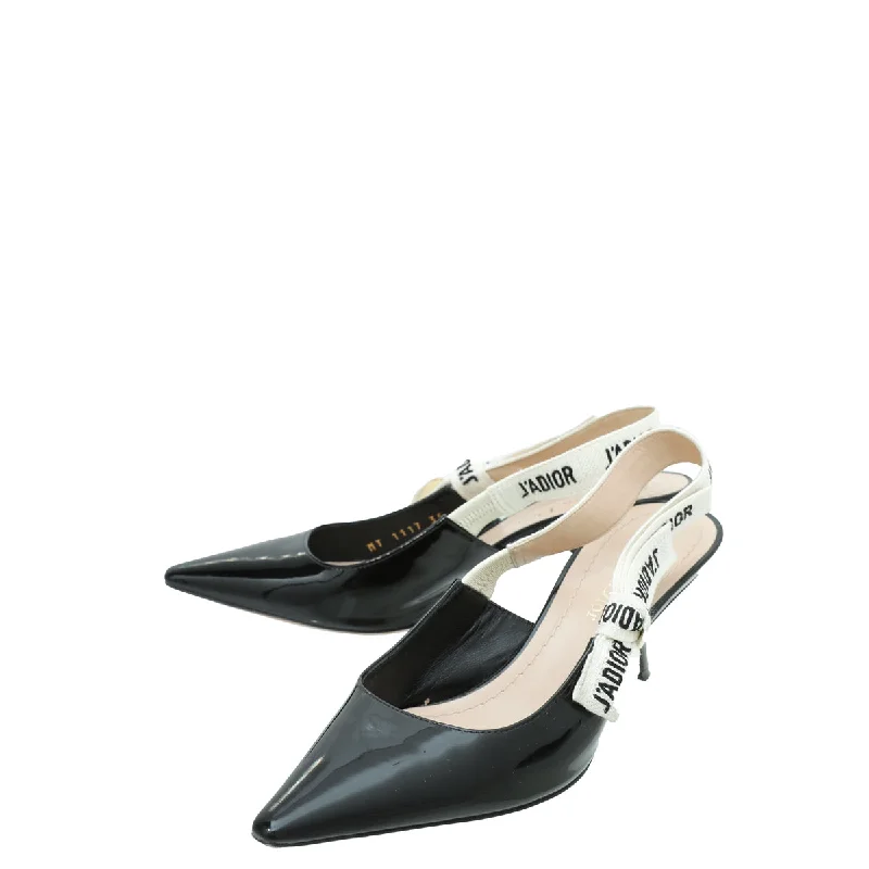 Christian Dior Black J'Adior Slingback Pumps 35