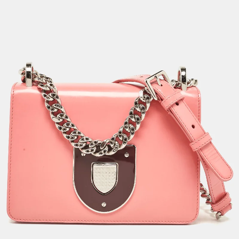 Dior Pink Brushed Leather Small Diorama Club Shoulder Bag