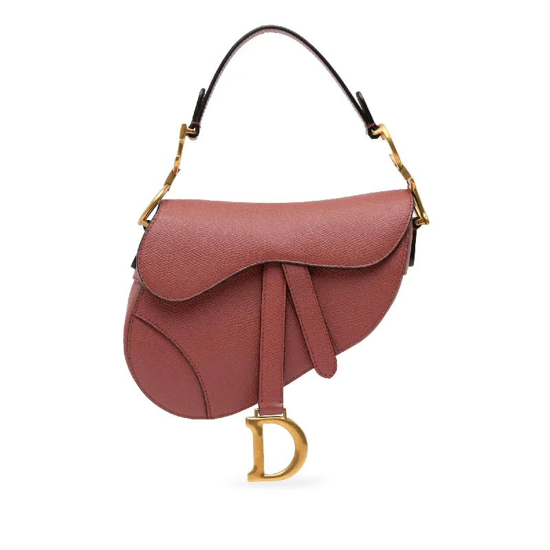 Dior Mini Grained Calfskin Saddle Bag (SHG-fpraI5)