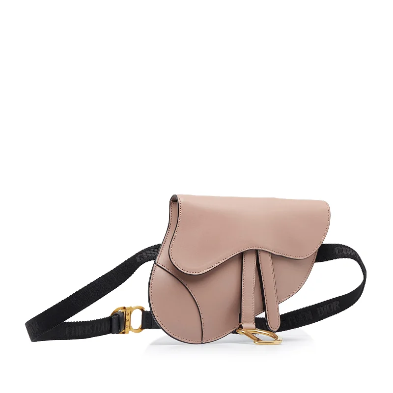 Dior Saddle Belt Bag Pink Leather