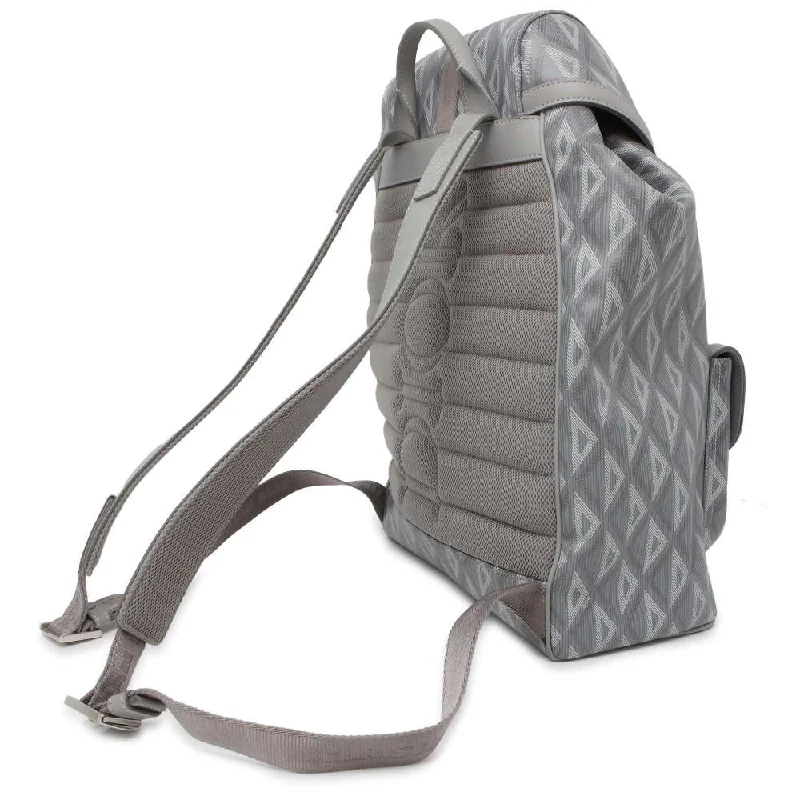 Dior Backpack HIT THE ROAD Gray 1ESBA021CDP PVC Calf Leather Size Small