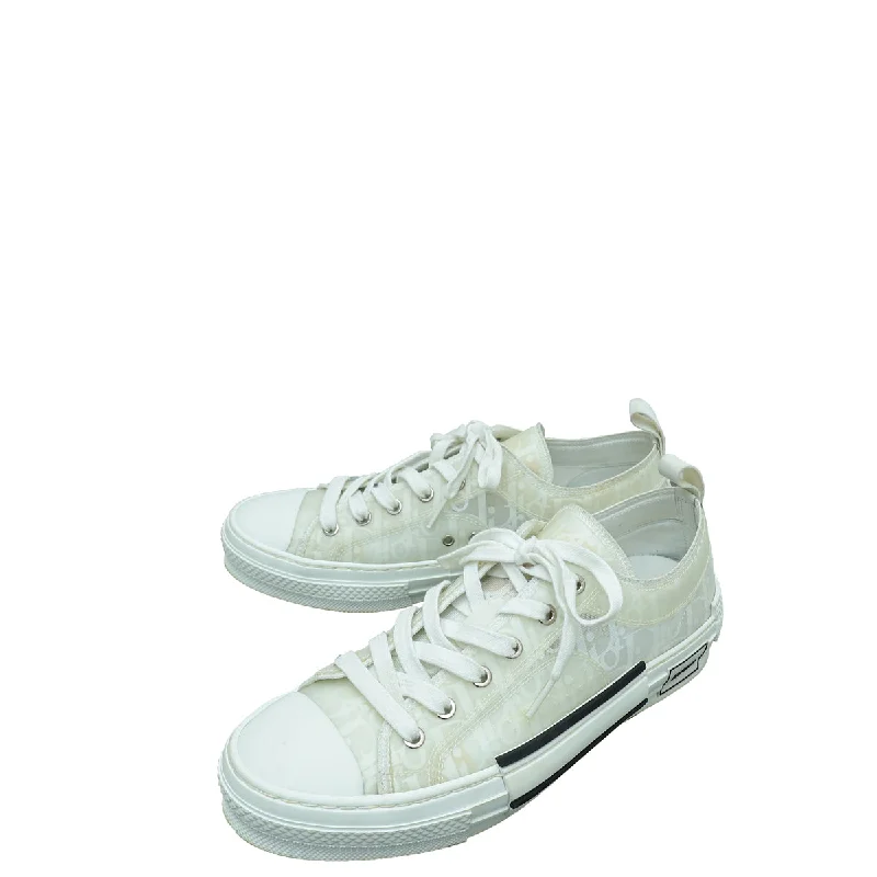 Christian Dior White Oblique B23 Low Top Sneaker 41