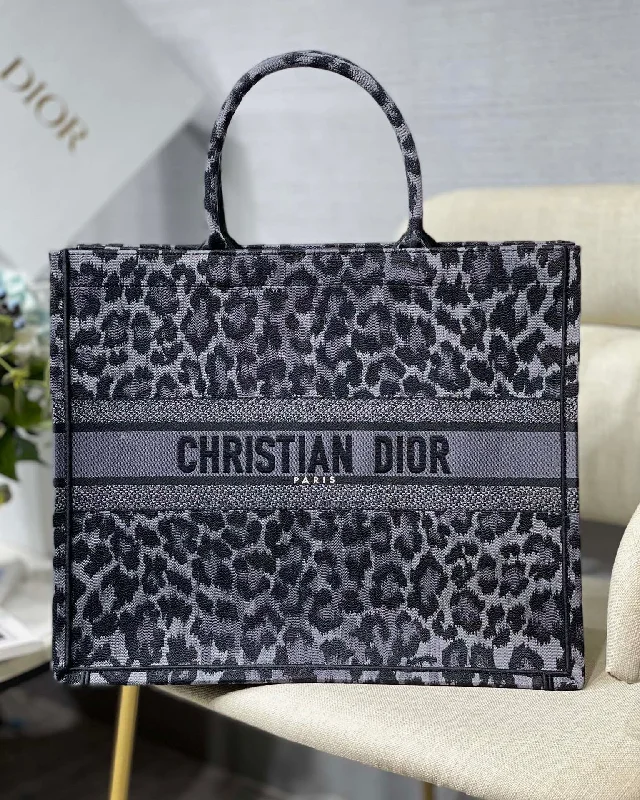 Christian Dior Large Book Tote Gray Multicolor,