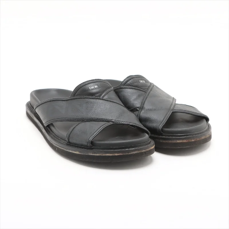 Dior Leather Sandals  Size  Black