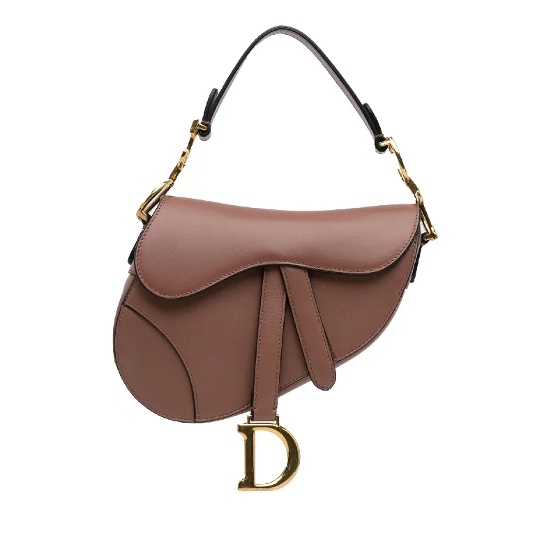 Dior Mini Leather Saddle Bag (SHG-yOAanD)