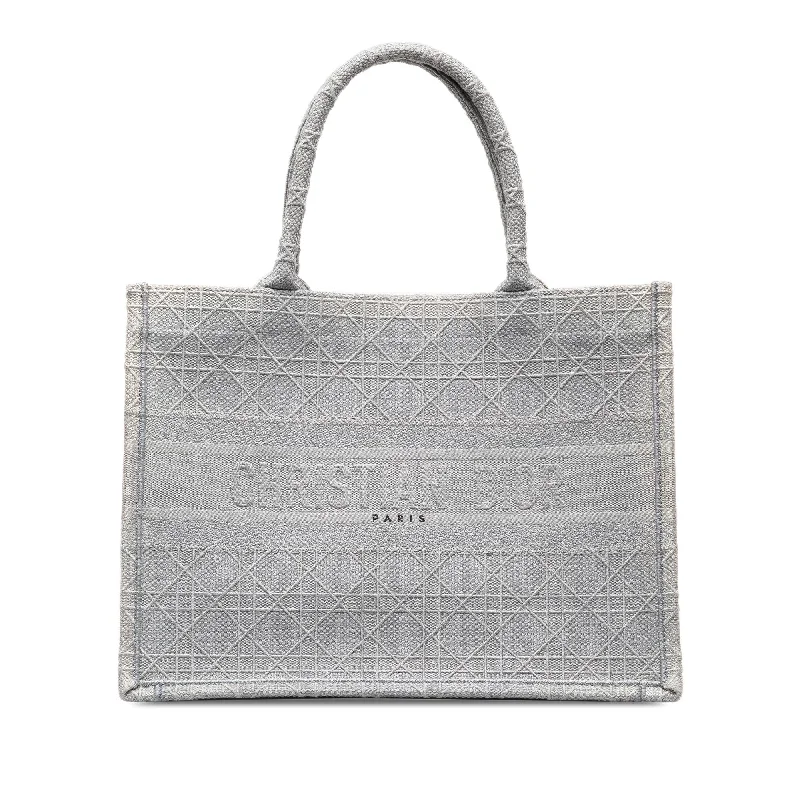 Dior Medium Cannage Embroidered Book Tote (SHG-dwrZnB)