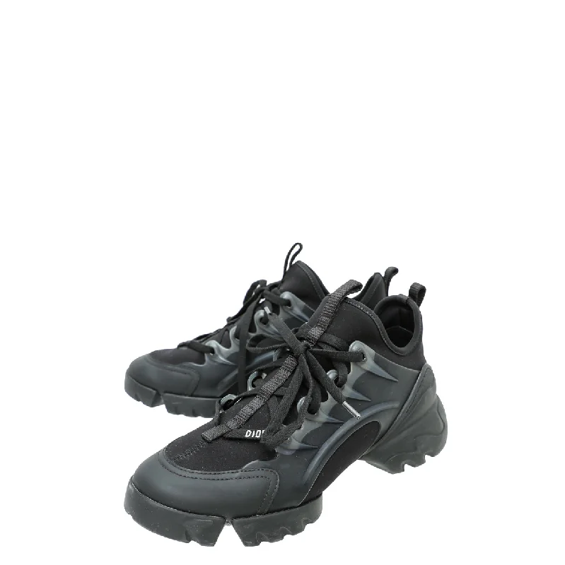 Christian Dior Black D-Connect Technical Fabric Sneaker 37.5