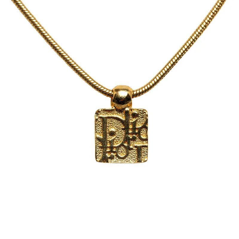 Dior Trotter  Line Stone Reverseible Necklace G   Dior