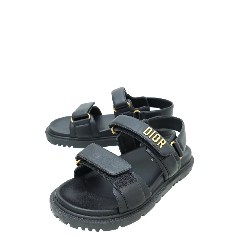 Christian Dior Black "Dioract" Sandal 37