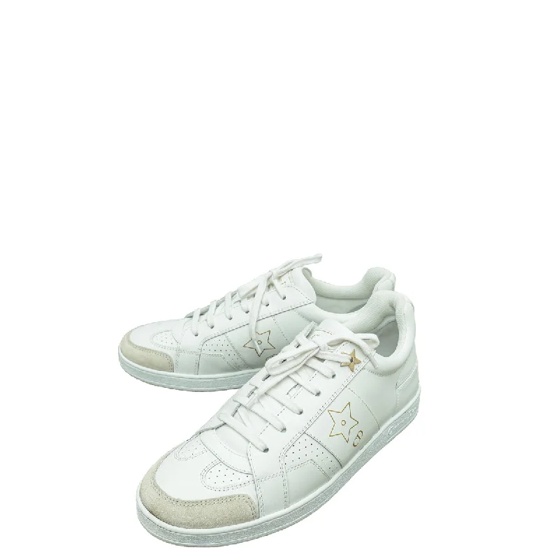 Christian Dior White Star Trainer Sneaker 37.5