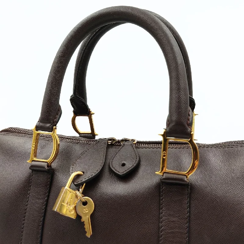 Christian Dior Christian Boston handbag in brown leather