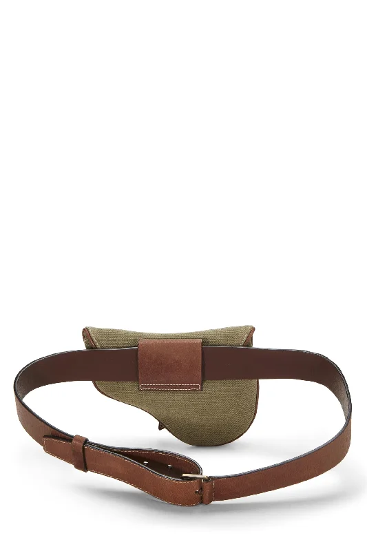 Dior,  Green Canvas Saddle Belt Bag, Green