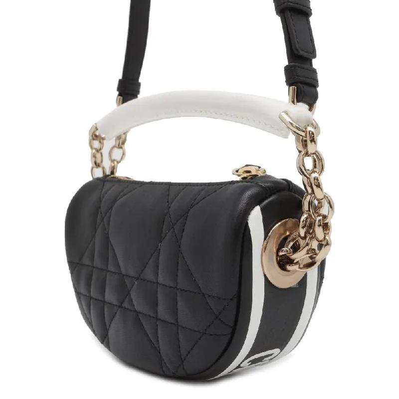 Dior Vibe Hobo Bag Black/White S7200ONOA Lambskin Size micro