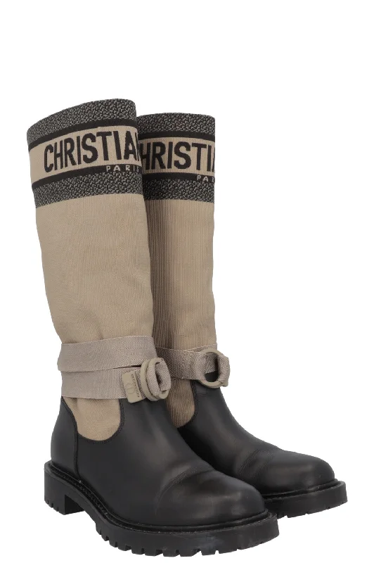 CHRISTIAN DIOR D-Major Boot Taupe Black