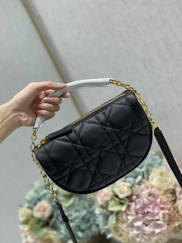 Christian Dior Small Vibe Hobo Bag Black Cannage