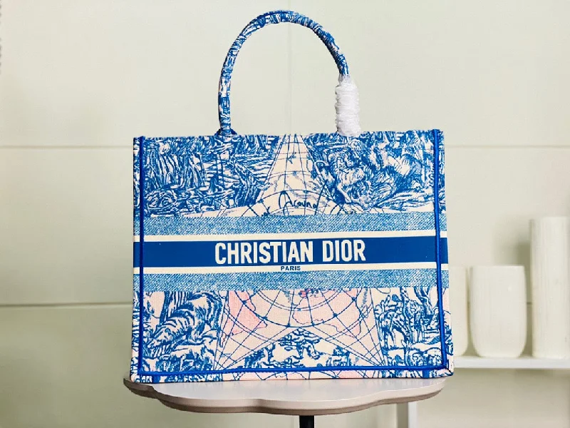 Christian Dior Large Book Tote Blue For Women