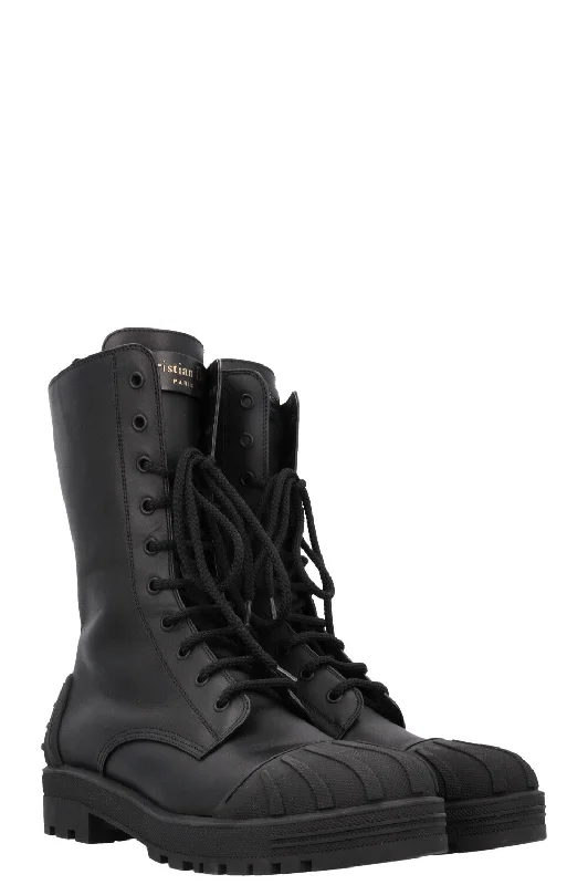 CHRISTIAN DIOR DiorIron Combat Boots Black