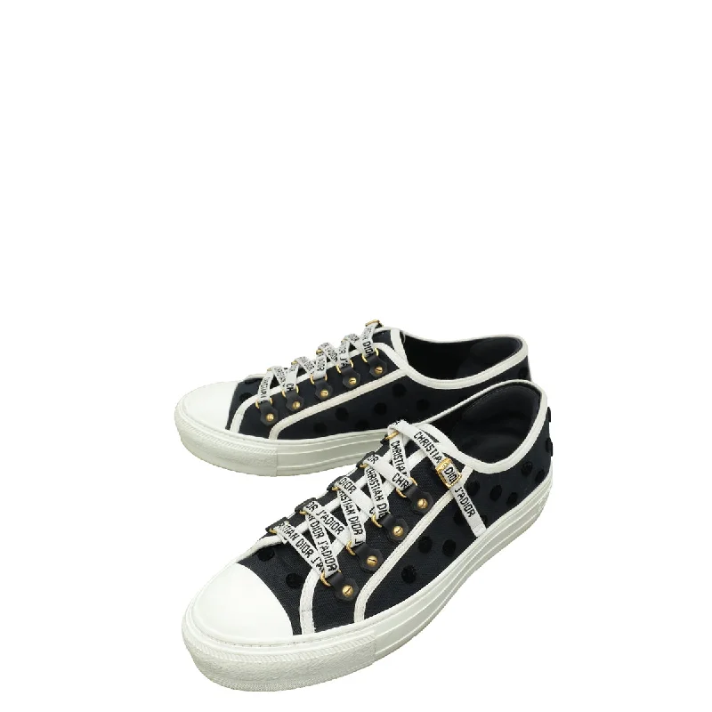 Christian Dior Black Walk'n'Dior Dot Canvas Sneaker 40