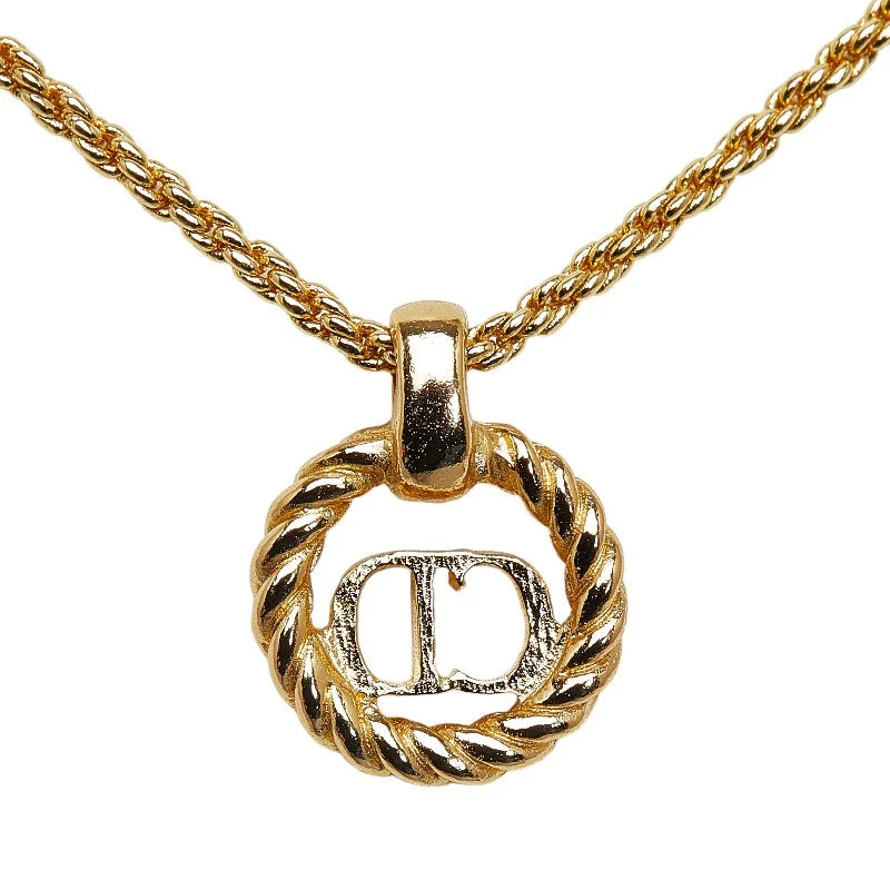 DIOR Vintage Logo Necklace in Gold Plating Ladies