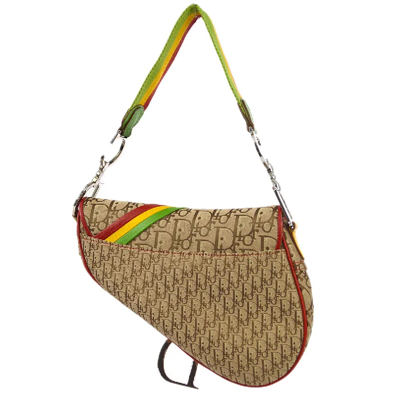 Christian Dior 2004 Rasta Diorissimo Saddle Handbag