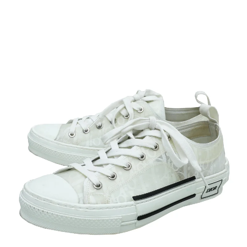 Christian Dior White Oblique B23 Low Top Sneaker 41.5