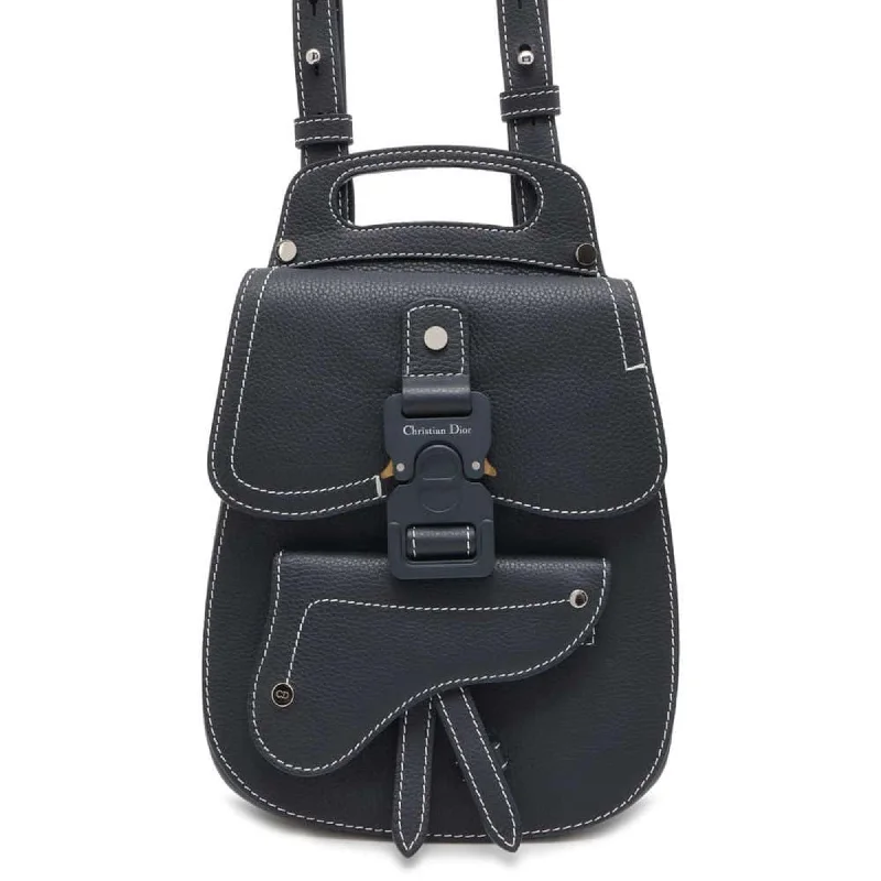 Christian Dior Backpack Gallop Saddle Leather 2way Shoulder Bag Men's