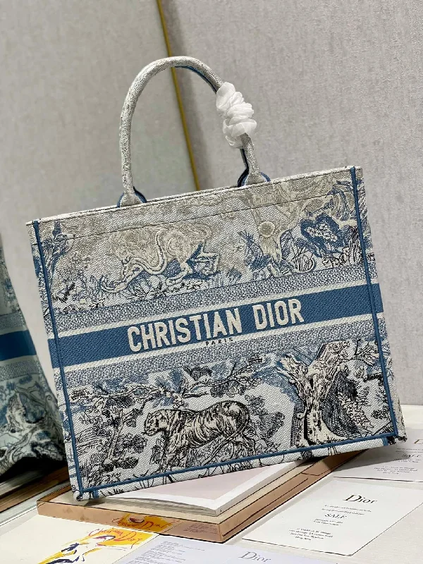 Christian Dior Large Book Tote Bag Blue