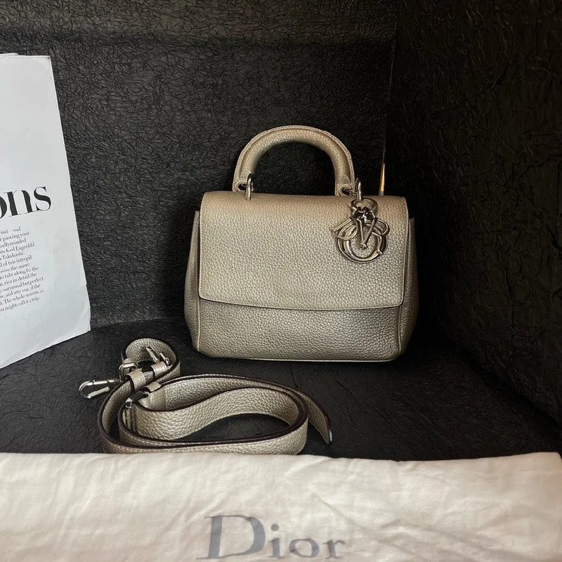 Dior Beige Be Dior Champagne Leather Handbag Small Size