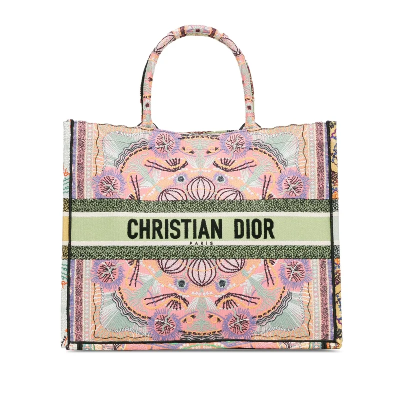 Dior Large Embroidered Canvas Book Tote (SHG-Sv0JbO)