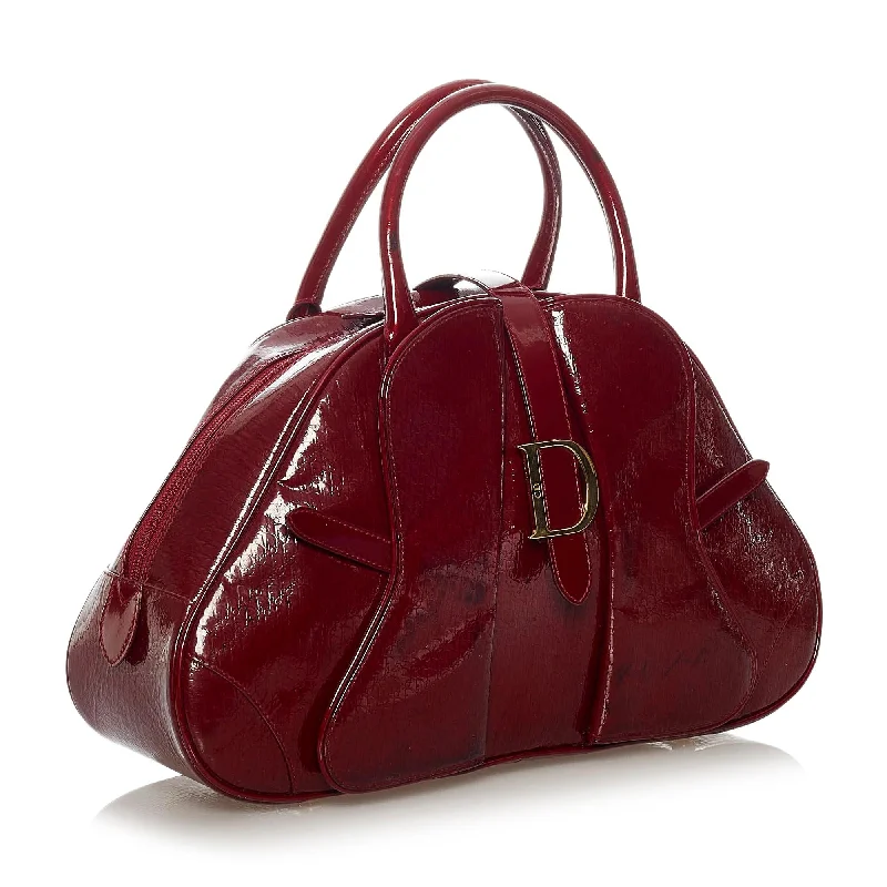 Dior Patent Leather Saddle Dome Handbag (28563)