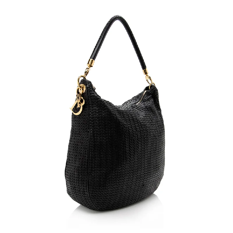 Dior Woven Leather Soft Lady Hobo (17157)