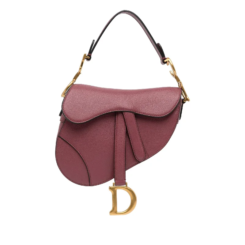 Dior Mini Leather Saddle Bag (SHG-F74MwD)