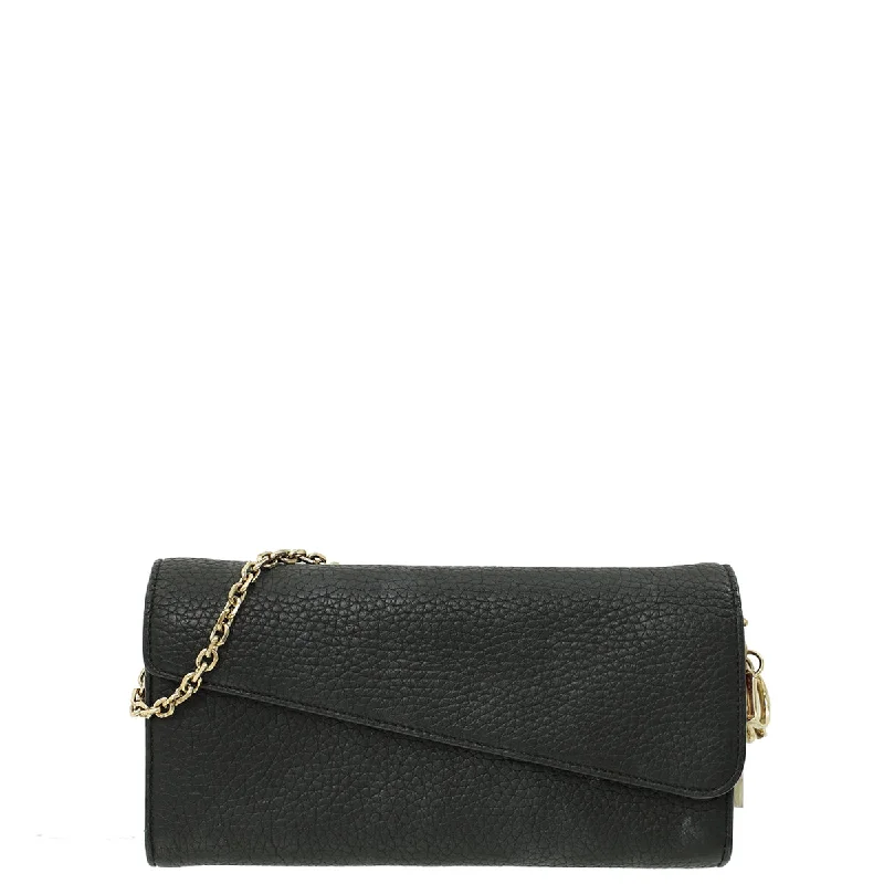 Christian Dior Bicolor Diorissimo Rencontre Chain Wallet